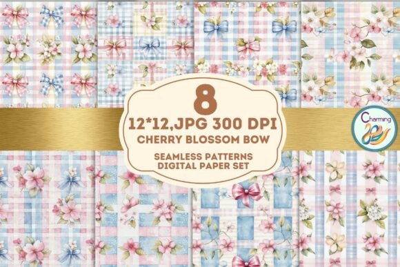 Cherry Blossom Bow: Elegant Patterns for Modern Design