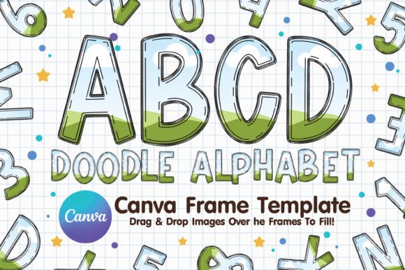 Doodle Alphabet Canva Frame: A Playful Design Asset