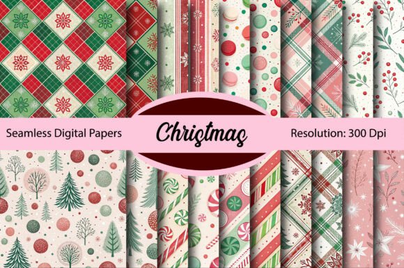Elevate Your Holiday Projects with Christmas Seamless Digital Paper