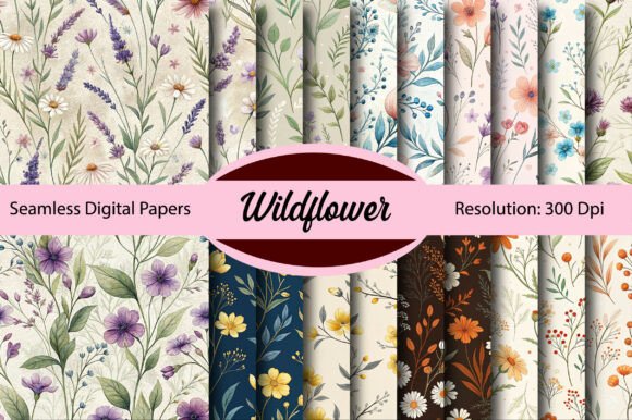 Elevate Your Projects with Wildflower Seamless Digital Paper