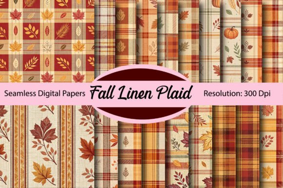 Fall Linen Plaid: A Seamless Digital Paper for Warm, Authentic Projects