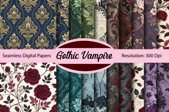 Gothic Vampire Seamless Digital Paper: A Designer's Dark Canvas