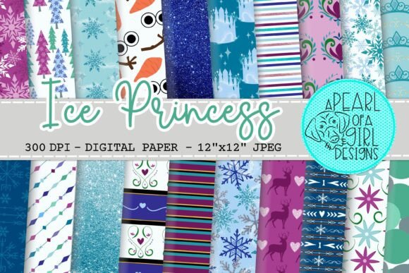 Ice Princess Digital Paper: A Designer's Guide to Frosty Elegance