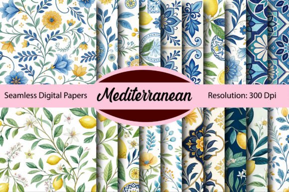 Mediterranean Seamless Digital Paper: Your Secret Design Weapon