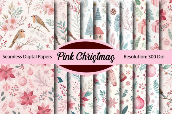 Pink Christmas Seamless Digital Paper: Beyond the Traditional Red