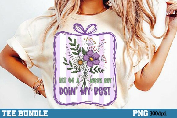 Preppy Floral Mental Health Anxiety Png: Design That Resonates