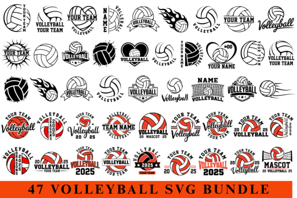 Score Big with This 47 Volleyball SVG Bundle