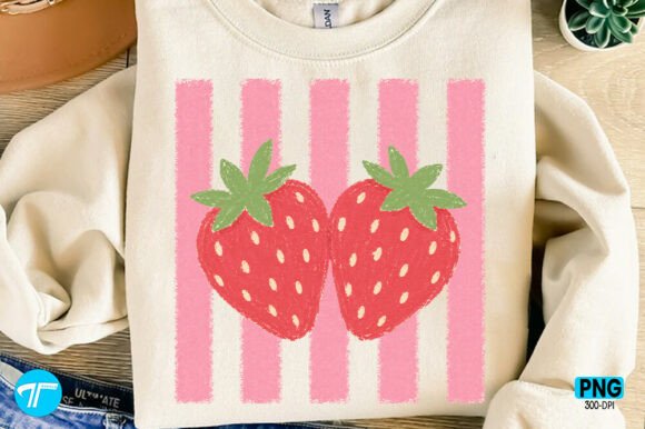 Striped Summer Strawberry Trendy Shirt: A Burst of Seasonal Charm