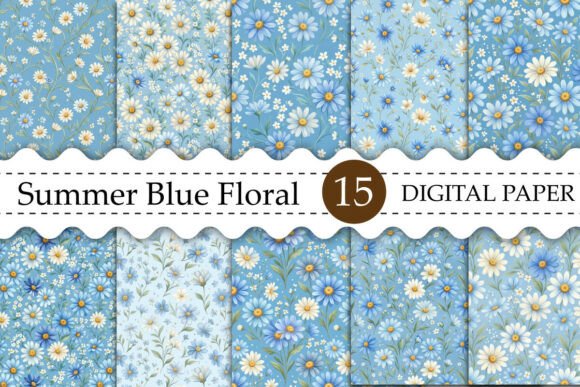 Summer Blue Floral Digital Paper: A Designer's Guide to Versatile Pattern