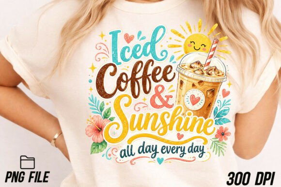 Sunshine & Iced Coffee PNG: Capturing Summer's Vibe