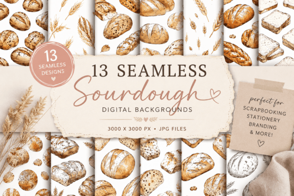 Unleashing Creativity with Seamless Watercolor Sourdough Bread