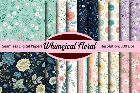 Whimsical Floral Seamless Digital Paper: Your Design Secret Weapon