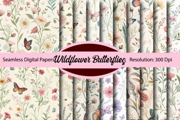 Wildflower Butterflies Digital Paper: A Designer’s Go-To Asset