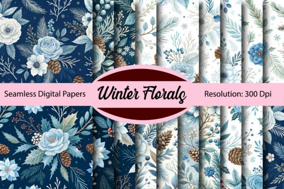 Winter Florals Seamless Digital Paper: Beyond the Pattern